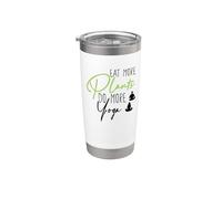 Eat More Plants Do More Yoga Stainless Steel Insulated Tumbler