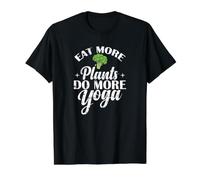 Eat More Plants do More Yoga Value Graphic T-Shirt, Men, Black, S