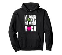 Eat More Plants Do More Yoga Vegan Workout Pullover Hoodie