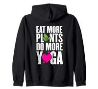 Eat More Plants Do More Yoga Vegan Workout Zip Hoodie