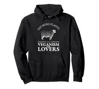 Eat More Plants Veganism Is For Lovers (Herbivore Statement) Pullover Hoodie