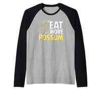 Eat More Possum Funny Trailer Park Redneck Hillbilly Raglan Baseball Tee