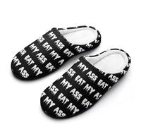 Eat My Ass Mens Slippers Memory Foam Winter Warm Sandals Slip On House Shoes Size 7-14
