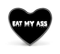 Eat My Ass Metal Badge Pins Heart Brooches | Lapel Pins for Shirt Backpack Jacket Hat Coat Bag Clothing Jewelry Accessories Gifts for Women Men