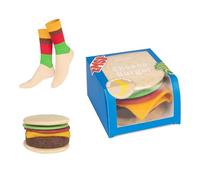 Eat My Socks Funny Novelty Socks | Gifts for Friends | Men's & Women's Cheese Burger Socks