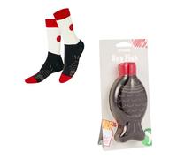 EAT MY SOCKS - Original and Funny Socks - Design with Soy Sauce Shape - Medium Length Socks - Comfort and Durability - Ideal for Men and Women - Size 36 to 45-1 Pair, multicoloured, 36-45