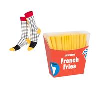 EAT MY SOCKS - Original and Funny Socks - French Fries Design - High Top Socks - Comfort and Durability - Ideal for Men and Women - Sizes 36 to 45-1 Pair, multicoloured, 36-45