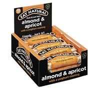 Eat Natural Bars with Yoghurt Coating Fruit Nut Cereal Bars, Almond & Apricot 50g (Pack of 12)