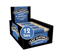 Eat Natural Cashew & Blueberry with a Yoghurt Coating Fruit & Nut Bars 12 x 40g