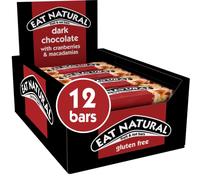 Eat Natural Dark Chocolate Cranberries & Macadamias Fruit & Nut Bars 12 x 40g