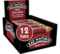 Eat Natural Dark Chocolate W/Cranberries & Macadamias Fruit & Nut Bars 12 x 40g