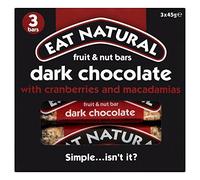 Eat Natural Dark Chocolate with Cranberries & Macadamias Bars (3x45g) - Pack of 6