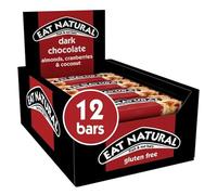 Eat Natural Fruit & Nut Bar, Peanuts, Cranberries, Almonds, Coconut and Dark chocolate, Vegan, Gluten-Free Snack, Great for On the Go, 12 x 40 g