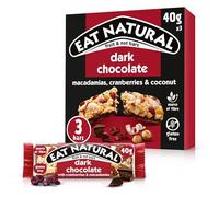 Eat Natural Dark Chocolate with Cranberries & Macadamias Fruit & Nut Bars, 3 x 40 g