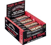 Eat Natural High Fibre Bars - Apple, Ginger & Dark Chocolate Cereal Bars - 12 Pack - Gluten-Free Snack Bars