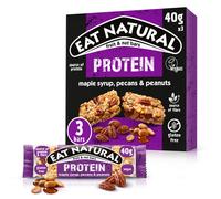 Eat Natural Protein Maple Syrup Pecans Peanuts Fruit Nut Bars 3 x 40g