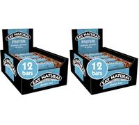 Eat Natural Protein Packed Bars - Peanuts, Almonds & Cocoa with Dates - Gluten Free, High Fibre Energy Snacks - Post Workout & Gym - Bulk Multipack 12 x 40g (Pack of 2)