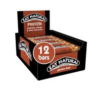Eat Natural Protein Packed Bars, Peanuts, Dark Chocolate & Orange, 12 x 40g | High Protein Bars, Zesty Marmalade, Gluten Free, High Fibre, Breakfast & Lunchbox Treats, Delicious On-the-Go Snack Bars