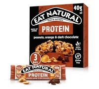 Eat Natural Protein Packed Bars, Peanuts, Dark Chocolate & Orange, 3 x 40g