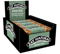Eat Natural Protein Bars 12 x 40g- peanut, almonds and salted caramel. High Protein, Gluten-Free Snack