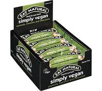 Eat Natural Simply Vegan Peanuts, Coconut & Chocolate - 12 x 45g Snack Bars 45g, Gluten Free Snacks - Dark Chocolate, Peanuts, Toasted Coconut & Blossom Nectar - High Fibre Cereal Bars - Vegan