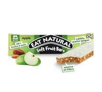 Eat Natural Soft Fruit Bars - Apple, Dates & Almonds - Vegan, Gluten-Free Snack and Source of Fibre - Simple, Delicious On-the-Go Snack Bars - 25g (Pack of 15)