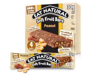 Eat Natural Soft Fruit Bars Peanut 4x30g
