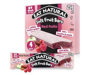 Eat Natural Soft Fruit Bars Red Berries 4x25g