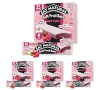 Eat Natural Soft Fruit Bars Red Fruits 4 x 25g (Pack of 4)