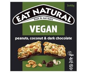 Eat Natural Vegan Peanuts, Coconut & Dark Chocolate 3x40G