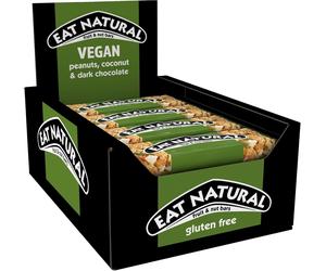 Eat Natural Vegan Peanuts, Coconut & Dark Chocolate Fruit & Nut Bars 12 x 40g
