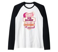 Eat No Sleep Feed Baby Repeat, New Mom Dad Parent Humor Raglan Baseball Tee