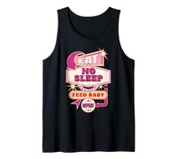 Eat No Sleep Feed Baby Repeat, New Mom Dad Parent Humor Tank Top