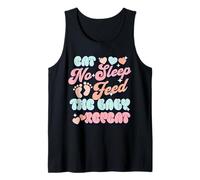 Eat No Sleep Feed Baby Repeat, New Mom Dad Parent Humor Tank Top
