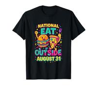 Eat Outside Day August 31 Picnic Outdoor Fun Summer Food T-Shirt