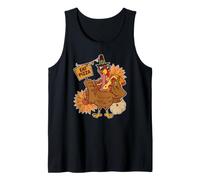 Eat Pizza Funny Turkey Pilgrim Thanksgiving Day Italian Fall Tank Top