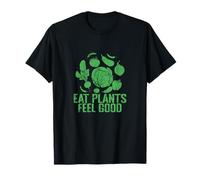 Eat Plants Feel Good Veggie Motto T-Shirt