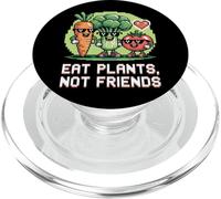 Eat Plants Not Friends Pixel Art Vegetables Vegan Vegetarian PopSockets PopGrip for MagSafe