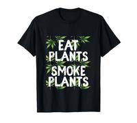 Eat Plants Smoke Plants Vegan Weed T-Shirt