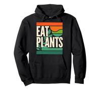 Eat Plants Vegan Retro Botanical Pullover Hoodie