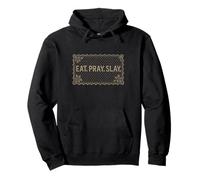 Eat Pray Slay Funny Thanksgiving Drag Queen LGBTQ Design Pullover Hoodie