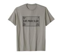 Eat Pray Slay Funny Thanksgiving Drag Queen LGBTQ Design T-Shirt