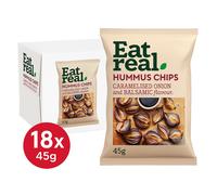 Eat Real Caramelised Onion & Balsamic Vinegar Hummus Chips 18 x 45g