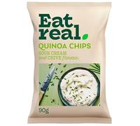 Eat Real Chips Variety Pack | Lentil, Quinoa & Hummus Chips | Gluten-Free, Vegan Snacks | Healthy Baked Crisps | Mixed Flavours Pack (Eat Real Quinoa Chips - Sour Cream & Chive 90g)