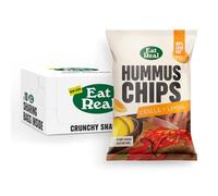 Eat Real, Hummus Chips, Chilli & Lemon, 10 X 110g, Gluten-Free Crisps Multipack, Vegan-Friendly, Healthy Snacks, 30% Less Fat