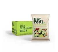 Eat Real, Hummus Chips, Chilli Lime and Sea Salt, 10 X 110g, Crisps Snacks
