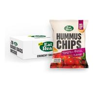 Eat Real, Hummus Chips, Tomato and Basil, 18 X 45g, Gluten-Free Crisps Multipack, Vegan-Friendly, Healthy Snacks, Plant-Based
