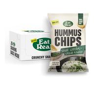Eat Real, Hummus Crisps, Sour Cream and Chive, 10 x 110g, Gluten-Free Snack Option, Healthy Multipack Crisps, 30% Less Fat, Chip Snacks