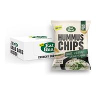 Eat Real, Hummus Crisps, Sour Cream and Chive, 18 x 45g, Gluten-Free Snack Option, Healthy Multipack Crisps, 30% Less Fat, Chip Snacks