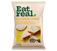 Eat Real Hummus Italian Cheese & Black Pepper Chips - 110g